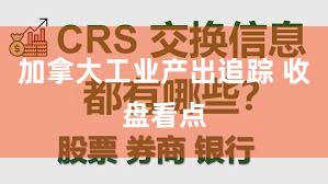 加拿大工业产出追踪 收盘看点