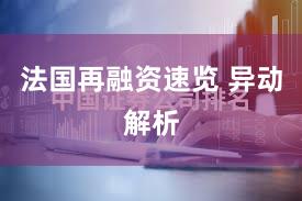 法国再融资速览 异动解析